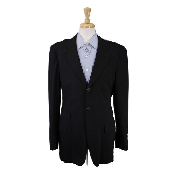 Gucci Tom Ford Era Mens Black Wool Blazer Jacket Flawed 40L - Picture 1 of 9